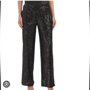 Cable & Gauge Black Sequin Wide Leg Pants...size:M
